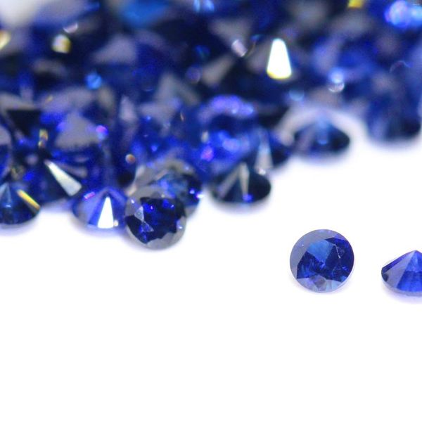 Gevşek değerli taşlar Toptan Yüksek Kaliteli Doğal Safir 1.6-2.0mm Yuvarlak Taş Yüzükleri Mücevher Yapımı için Kolye