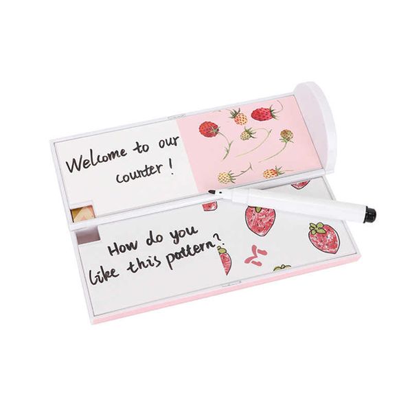 Lernspielzeug Kawaii Erdbeere Federmäppchen Big Anime Pink Stehende Aufbewahrungsbox für Mädchen Passwortcodierter Schulbedarf Stifthalter Newmebox