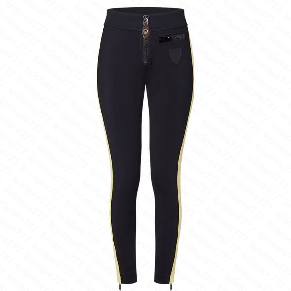 23SS FW Women Designer Pants Side Side Sporty Zip-up Leggings Girls Vintage High End Punway Jersey Jogging con pattern di lettere Outwear Skinny Long Parente