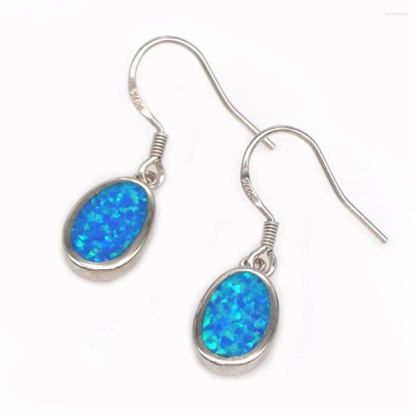 Orecchini doganici JLE975 DONNE DROUNT DROPI GEOMETRY BLU BLU OPAL 925 Gioielli in argento sterling