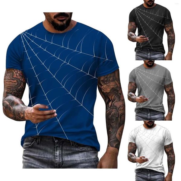 Herren -T -Shirts Halloween bedrucktes kurzärärmisches Hemd Mode lässig bequeme Herren hohe BH