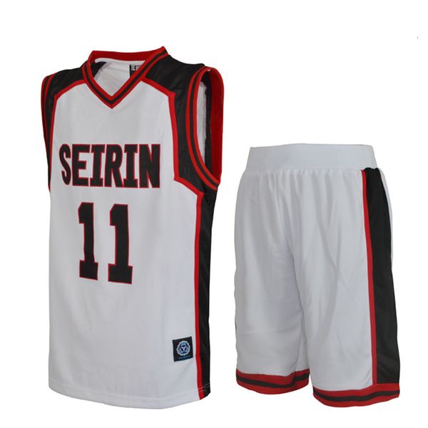 Бег сет Kuroko no Basket Basuke Sport Uniform Seirin Basketball Jersey № 10 11 Kagami Taiga Sportwear Shorts Shorts Mailot 230821