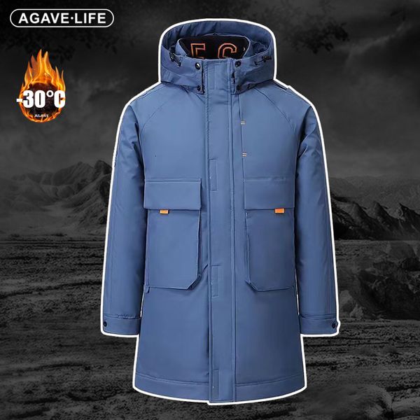 Männer Jacken 30 Grad Winterpaar Medium Long Männer Frauen Down Jacket Business Casual Coats Hochwertige weiße Entenmantel 230822