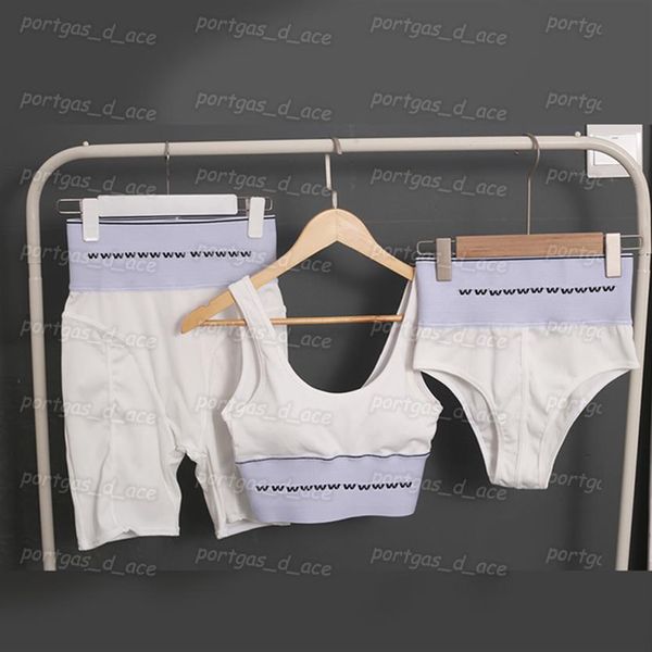 Briefe Gurtbas Set Damen komfortable Sportunterwäsche High Taille kurze Boxer für Frauen347l