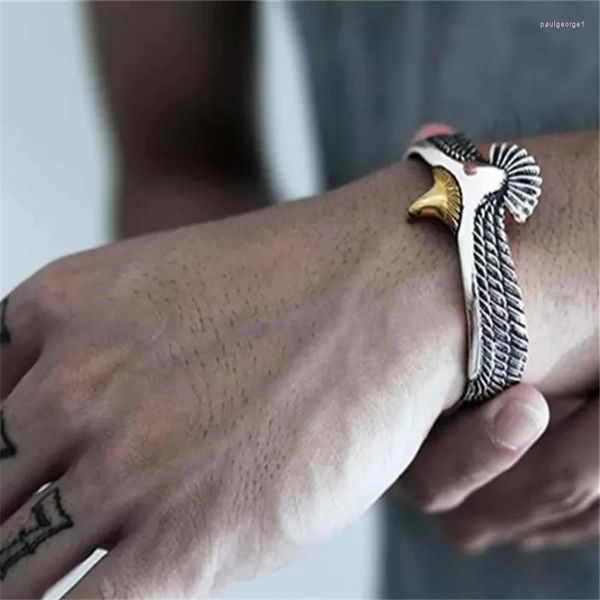 Bracelets de charme vintage viking águia para homens namorado namorado ajustável jóia selvagem jóia sl457