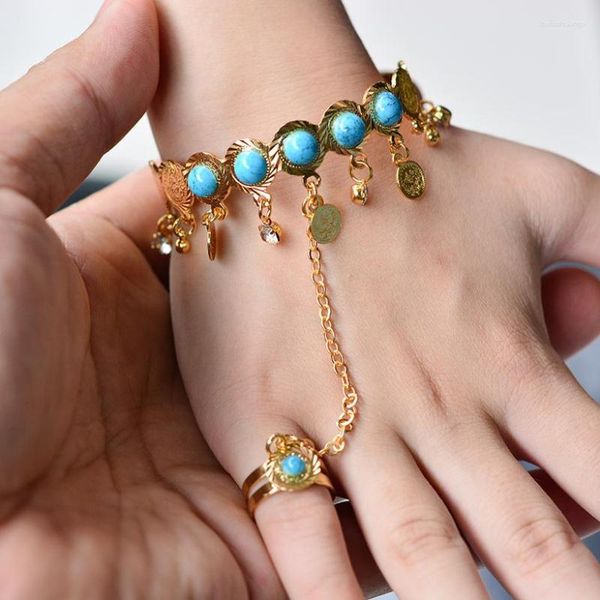 Armreifen Saudi -Arabien Armreifen Afrika Gold Farbe Dubai für Kinder Jungen Mädchen Habesha Schmuck Braut Armband Geschenk