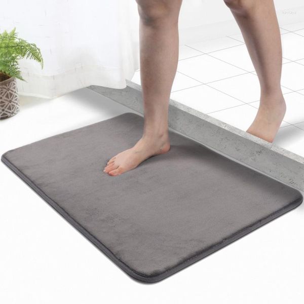 Tapetes de banho 1pc não deslizamento Memória de espuma Carpete super absorvente tapete de banheiro banheira de banheira Tapetes de piso lateral da sala de chuveiro