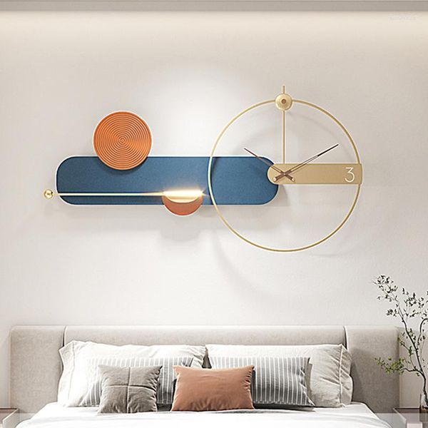 Wanduhren stilvolle dekorative große Uhr Wohnzimmer stiller elektronischer Riese Uhren Reloj -Scherzdekor für Zuhause
