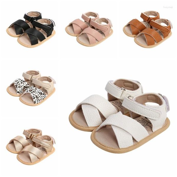 Sandals Soft Sole Baby Criandlers Sapatos de verão para meninos de 0 a 18m de praia Nascido em Primeiros Caminhantes não deslizantes