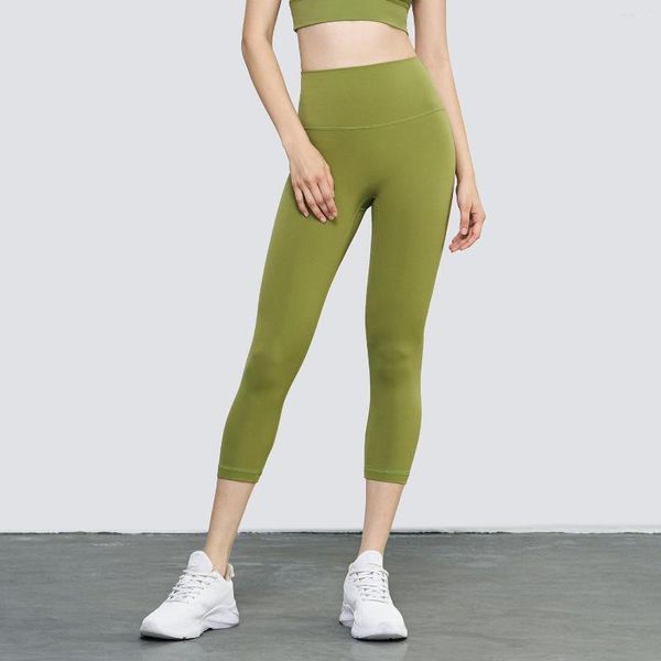 Pantaloni attivi donne capri con tasca 2023 nudo sentenza yoga leggeri leggings senza cuciture palestra