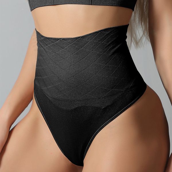 Taille Tummy Shaper nahtloser Shapewear -Tanga Sexy Frauen High Butt Lifter Höschen Körper schlanker Kontrolle Unterwäsche Korsett Slips 230821