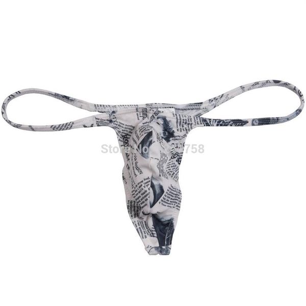 Micro Micro Thong Roupa Macho de pênis masculino Sexy Poque tangas Guy T-Back215a