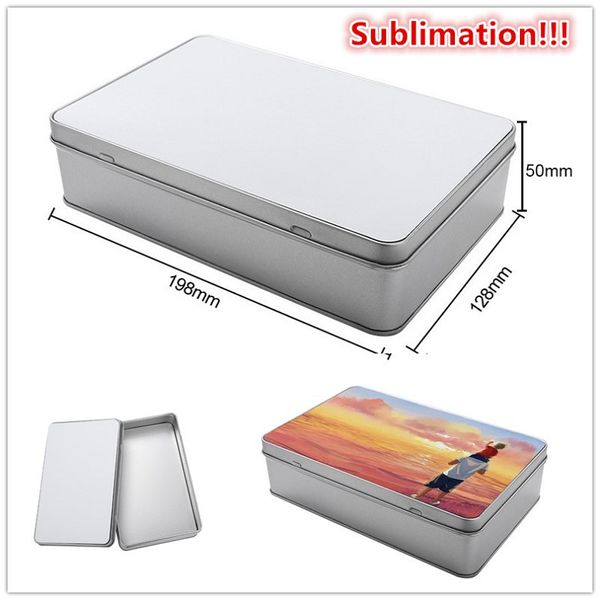 Sublimation Candy Tin Box Box Box con contenitore per torta per coperchio Regalo per le stadine Pencil Case di sublimazione Sublimation Metal Box Box Box Contenitore Realizza