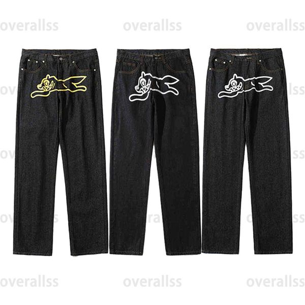 2023 Designer ROPA Jeans masculina Prind Streetwear Men Hip Hop calça de calça folgada Y2K Roupas retas do gótico solto TROUS2553