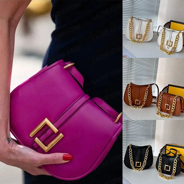 2024 Damen Designer-Tasche Fancy Saddle Umhängetaschen Hochwertige Handtaschen Luxus-Mädchen-Tragetaschen Echtes Leder Ketten-Clutch-Geldbörsen mit Geschenkbox