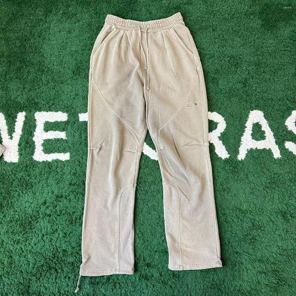 Pantaloni maschili uomini di lusso alto 2023 cotone vecchio lavaggio graalz comodo parkour sudore casual funzione tattica carico #437