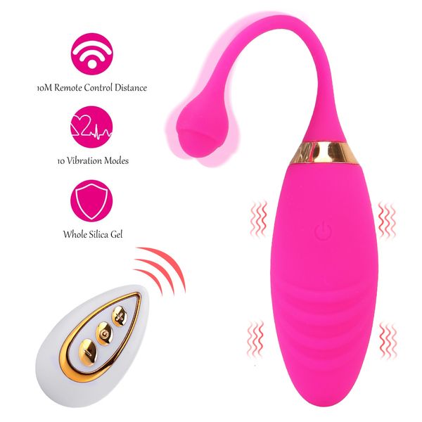 Erwachsene Spielzeug 10 Geschwindigkeiten vibrieren Eier Vaginal Ball Wireless Fernbedienung Eier Sex Vibrator für Frauen Anal GSPOT Clitoris Stimulation 230821