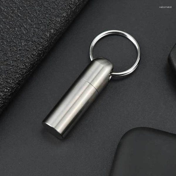 Garrafas de armazenamento Pure Titanium mini impermeável garrafa de garrafa de garrafa de recipiente de chaves de saúde 1pc