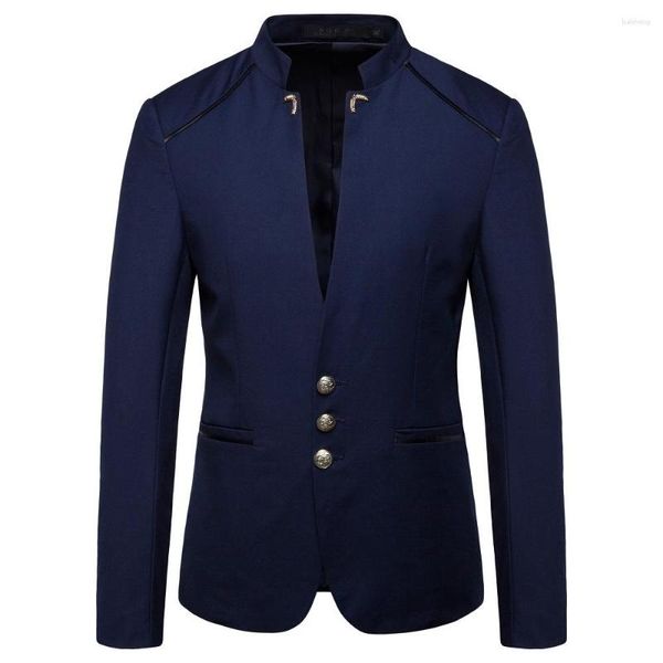 Abiti da uomo 2023 abbigliamento marca Trend di moda primaverile per piccolo/maschio slim bustom Business Tunica cinese Tunica cinese Giacche Blazers S-4XL S-4xl