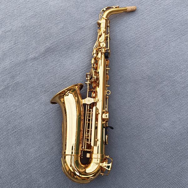 Japão 275 Eb Alto Saxofone Novo Chegada Brass Gold Lacquer Music Music Instrument e-flat Sax com acessórios de caixa