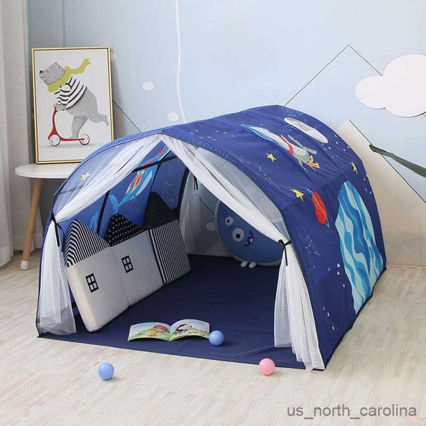 Barracas de brinquedo crianças quarto ao ar livre casa tenda brinquedo ao ar livre menino menina castelo diversão tenda acampamento jogo sombra à prova dwaterproof água jogar casa presentes r230830