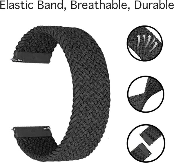 Assista Bands Nylon Loop para Amazfit GTS 4 3 2 2E GTS2 Mini GTR Pro GTR2 20mm 22mm Straça trançada