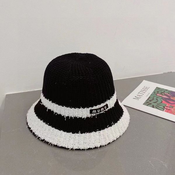 2023 Novo Mi tecida Hollow Fisherman Hat Fashion SunHat Sunshade Sunblock Hat