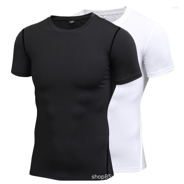 Herren-T-Shirts enge Kurzarm-T-Shirt T-Shirt-Training atmungsaktive Tops Schnelltrocknen leichte Kleidung Militärische T-Shirts