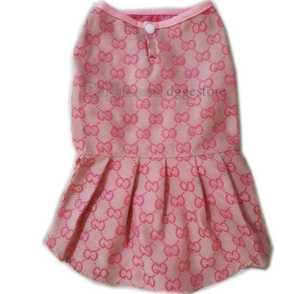 Vestido de cachorro de grife para cães pequenos de aniversário roupas de cachorro roupas de primavera de cães de cães clássicos Padrão de princesa saia de animais de estimação gato chihuahua yorkies vestidos s a403