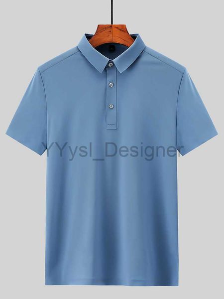 Homens de verão camisas respirável legal nylon spandex manga curta clássico polos sólidos homens golf desgaste camiseta plus size 8xl x0822