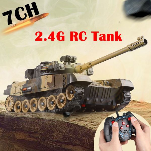ElectricRC CAR RC Танк военная война битва Соединенные Штаты M1 Leopard 2 Дистанционный контроль Электронный игрушечный автомобиль Тактические модельные подарки для мальчиков 230822