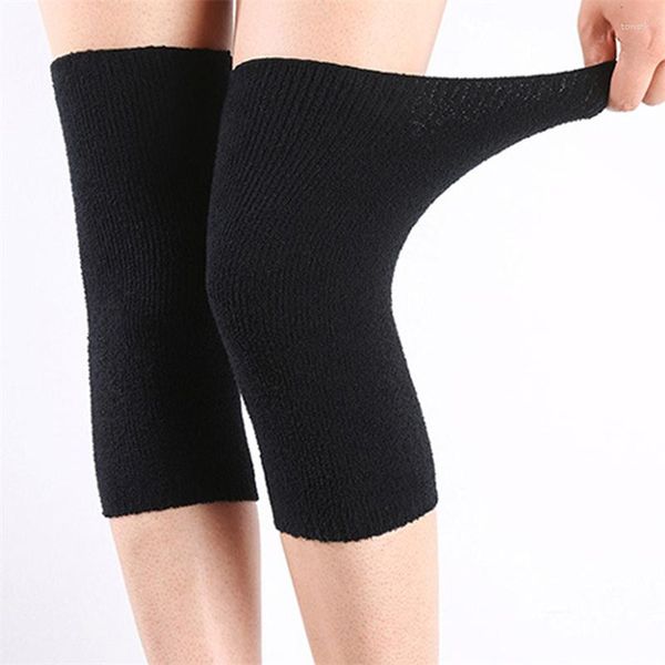 Knieschänder 2 PCs Winter warm warmes Bambuskohle Schutzausrüstung für Frauen alte Männer Kneepad Stütze Frühlingslaufschütze