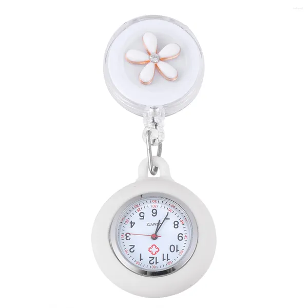 Relógios de pulso FOB Relógio Clip- On, com relógios de enfermagem pendurados para as mulheres lapela com