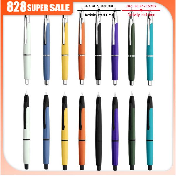 Brunnenstifte MajooHn A2 Press Füllfederhals Stift Retractable EF NIB 0,4 mm Harz Tintenstiftkonverter zum Schreiben Weihnachtsgeschenk leichter als A1 230821