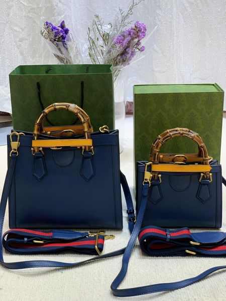 Bolsa de ombro de bolsa de grife de designer marca de luxo de bambu saco de alça de 2 tamanhos
