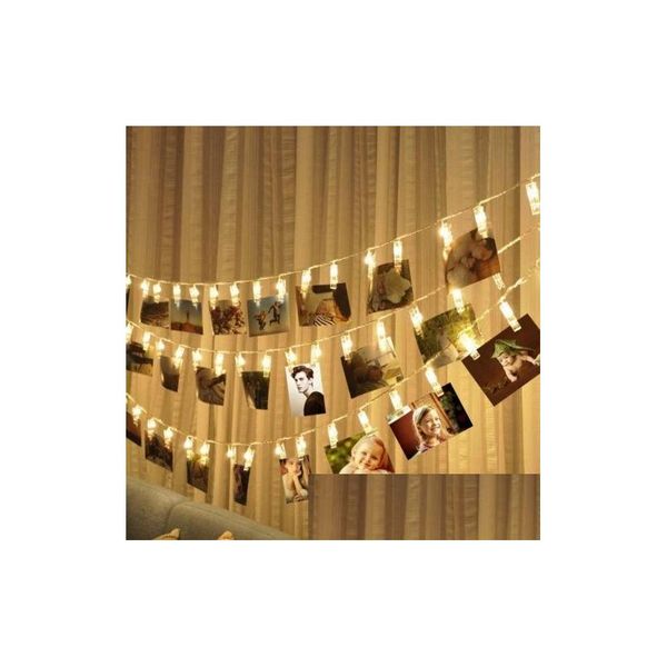 Рамки 10.10.50 Светодиодные висящие картинки P O Peg Clip Fairy String Light