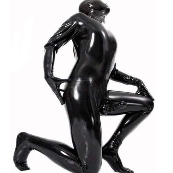 Erkek G-Strings Erkekler erkek lateks pvc catsuit artı beden 3xl seksi ıslaklık sahte deri gece kulübü tam bodysuit gay fetiş erotik322s