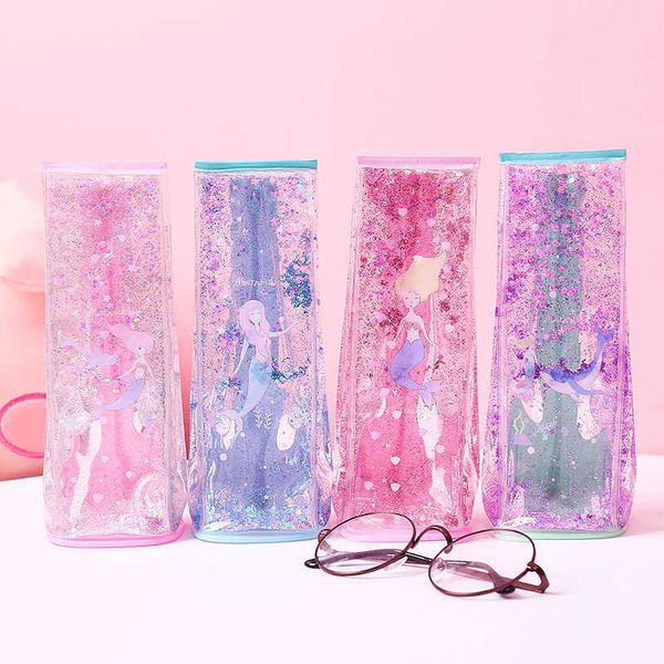 Lernen Spielzeug 1PCS Kawaii Bleistift Hülle Treibsand Milk Box Geschenk Estuches School Bleistift Box Bleistiftbeutel Bag School Vorräte Schreibwaren R230822