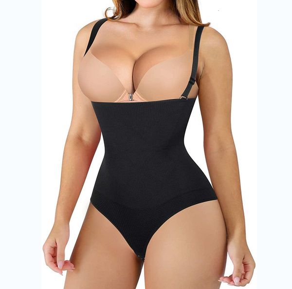 Panties de barriga de barriga da cintura Shapewear Corset Women Women Butt Luefs Buttles com controle de alça Slimming Bains Rouphe 230821