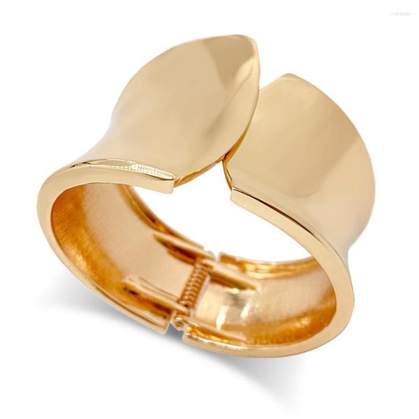BANGLE FASCIFICA ALLOY-ALLAY GRANT FORMI con Dichiarazioni di placcatura dorata per donne Regali di fidanzamento dei gioielli in costume