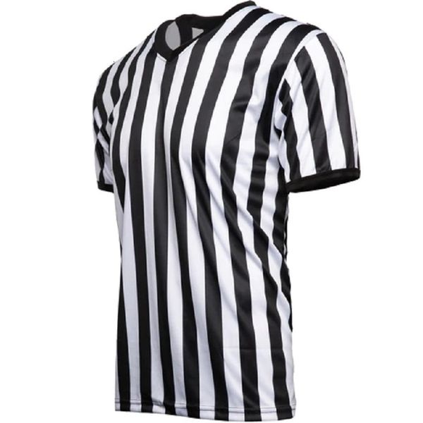 Magliette da esterno Uomo Basket Calcio Calcio Maglia da arbitro con scollo a V Wrestling Boxe Arbitro professionale Maglietta a maniche corte da corsa a righe 230821