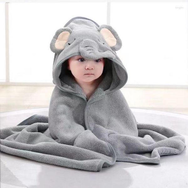 Carpets Baby Robe Robe High Qulity Cartoon Quilt Velvet Velvet Capuz Nascido Swaddle Bath Toard Outono