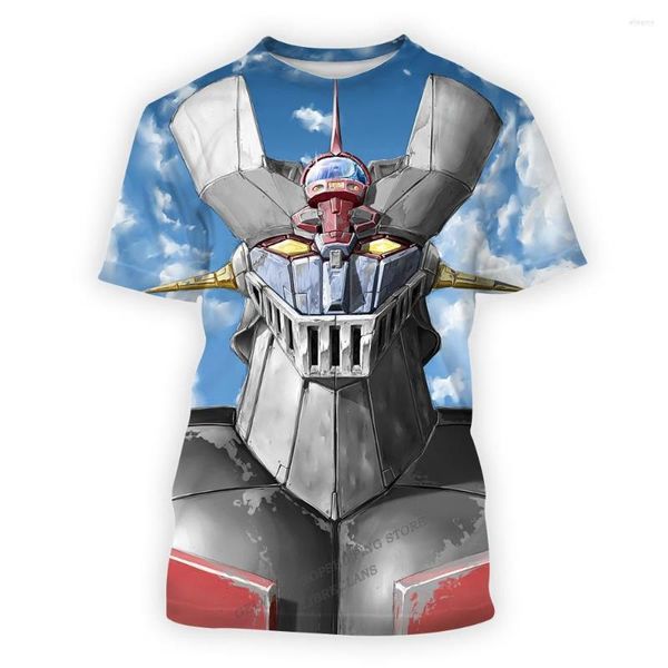 Herren-T-Shirts Mazinger Z 3D bedrucktes T-Shirt Männer Fashion Shirt Kinder Hip Hop Tops T-Shirts Anime Roboter T-Shirt Casual Boys Girls Cool T-Shirts