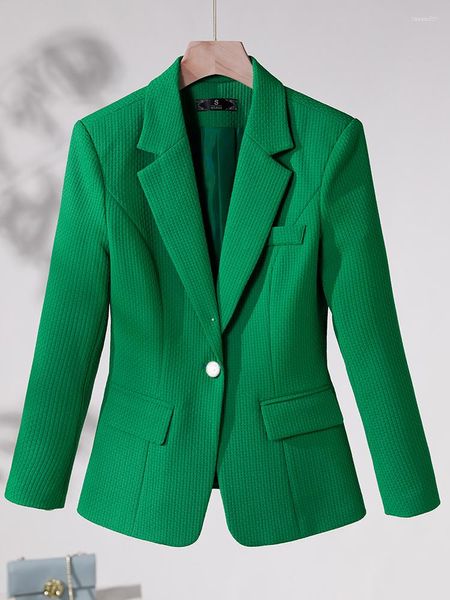 Abiti da donna da donna blazer formale signore arancione arancione verde femmina maniche lunghe cappotto sottili per outwear invernale autunnale