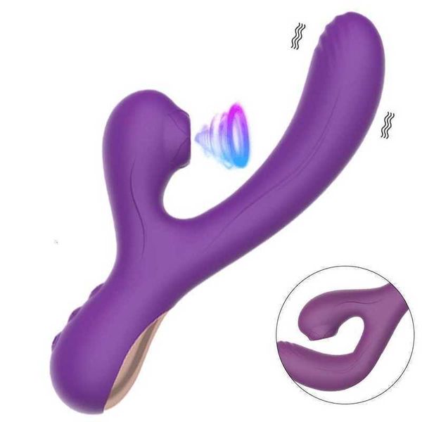 Stimolatore del vuoto clitorideo vibratore succhiatore femminile Masturbazione vaginale inserita con dildo