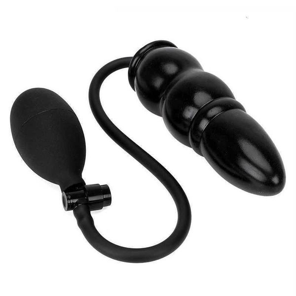 Massaggiatore Butt Plug anale gonfiabile con pompa Espansore per ano Stimolatore Dilatatore Silicone per adulti per donne