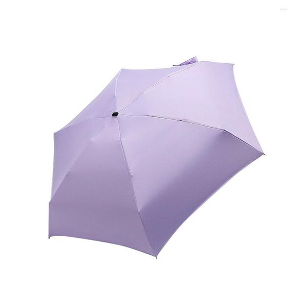 Regenschirme flacher leichter Regenschirm Parasol Falten Sun Mini Fashion Einfacher und frischer Regenausrüstung 2023