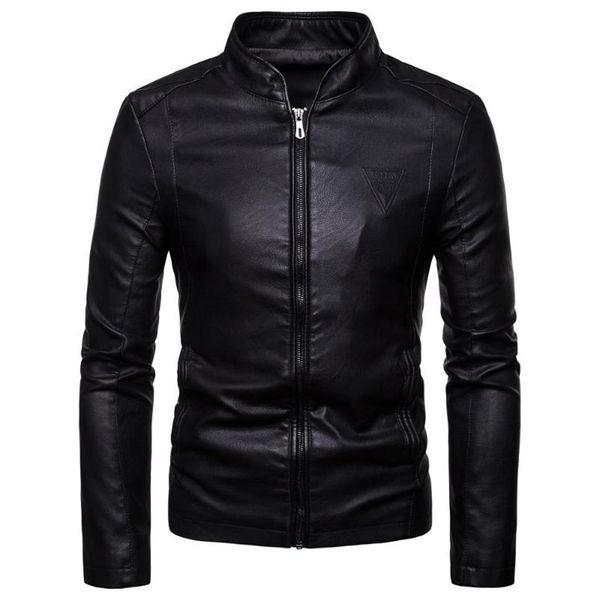 Herrenanzüge Blazer Original Mann Blazer Leder 2021 Pu Männerjacke Anzug Motorrad Hombre Slim Fit Winter Coat301z