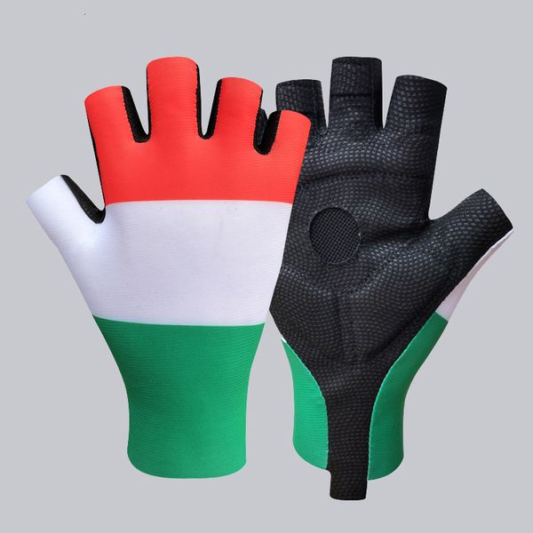 Sporthandschuhe Italien Fahrrad Sommer schockdes atmungsaktives Radfahren Halbfinger MTB Road Fahrrad Guanti Guantes de Ciclismo Hombre 230821