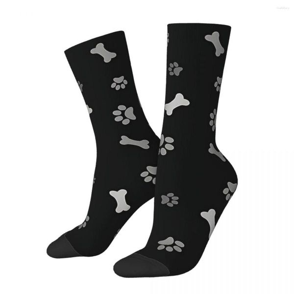 Мужские носки счастливые винтажные принты и собачьи кости сумасшедшие унисекс животные лапы Harajuku